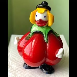 Handmade Glass clown figurines